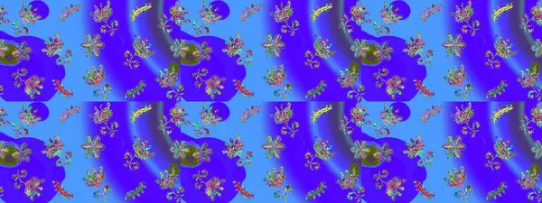 Raster illüstrasyonu. Sihirli menekşe, mavi ve yeşil tatil soyut arka plan yıldız ve düşen kar taneleri. Noel menekşesi, mavi ve yeşiller.