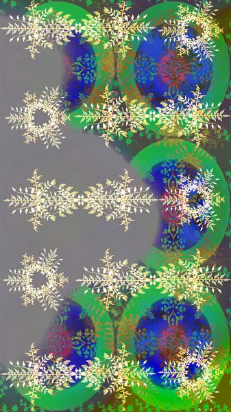 Sembol kışı, donmuş, Noel, yeni yıl tatili. Raster illüstrasyonu. Düz dizayn. Grafiksel element dekorasyonu. Gri, yeşil ve mavi siluet kar tanesi işareti. Kar Tanesi mozaik simgesi.