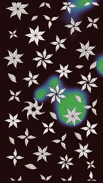 Çiçek duvar kağıdı. Çizim kalıbı. Kahverengi renklerde. Renkli süs kenarı. Raster illüstrasyonu. Hint süsü..