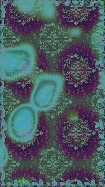 Raster illüstrasyonu. Çiçek. Mavi renklerde. Kusursuz dekoratif arka plan, çiçek mandala.