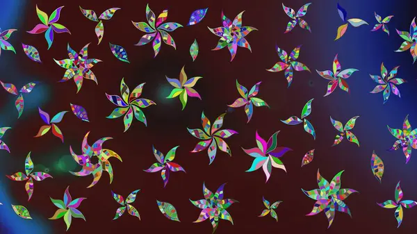 Küçük çiçekte güzel bir desen. Moda baskıları için zarif bir şablon. Küçük renkli çiçekler. Çiçekli bahar çiçekleri. Motley illüstrasyonu.