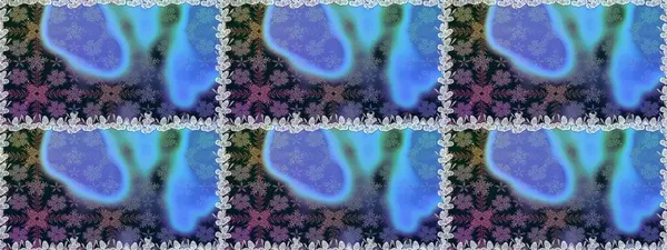 Mavi ve gri renkler. Yaz çiçekleri teması. Suluboya resim taklit Raster çizimi. Klasik çiçekler. El çizimi soyut süslü elementler.