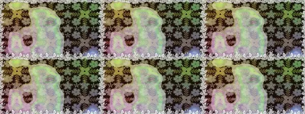 Raster illüstrasyonu. Gri ve nötr renkte çiçekler. Kusursuz çiçek deseni duvar kağıdı için kullanılabilir.