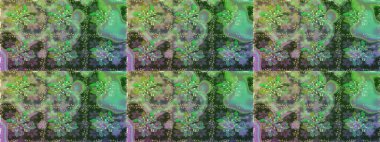 Hint süsü. Çiçek duvar kağıdı. Kusursuz desen. Renkli süs kenarı. Yeşil ve nötr renklerde. Raster illüstrasyonu.