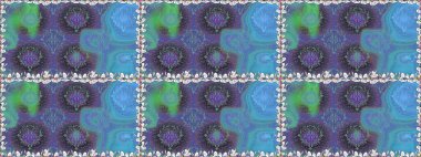 Düz Çiçek Elementleri Tasarımı. Süslü kumaş deseni. Raster illüstrasyonunda kusursuz çiçek deseni. Renkli Bahar Teması Kusursuz Arkaplan.