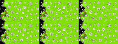 Eskiz stili yeşil renkler. El yapımı çiçek ve bitki koleksiyonu. Şirin karalamalı çiçek desenli çizim. Raster illüstrasyonu. Raster illüstrasyonu.