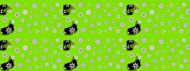 Düz Çiçek Elementleri Tasarımı. Renkli Bahar Teması eskiz kalıbı. Çiçekli eskiz arkaplanı. Çocuk stili.