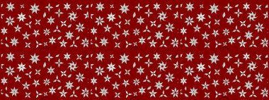 Kırmızı renkte çiçekler. Raster illüstrasyonu. El çizimi çiçekli soyut çizim deseni.