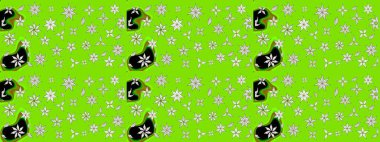 Düz Çiçek Elementleri Tasarımı. Renkli Bahar Teması eskiz kalıbı. Çiçekli eskiz arkaplanı. Çocuk stili.