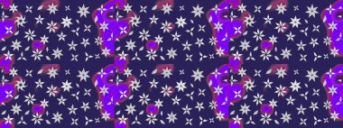 Vadinin yeşil renkli çiçekleri. Çiçeksel çizim kalıbının çizimi.