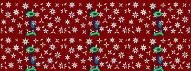 Vadinin yeşil renkli çiçekleri. Çiçeksel çizim kalıbının çizimi.