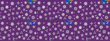 Vadinin yeşil renkli çiçekleri. Çiçeksel çizim kalıbının çizimi.