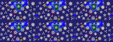 Vadinin yeşil renkli çiçekleri. Çiçeksel çizim kalıbının çizimi.