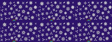 Vadinin yeşil renkli çiçekleri. Çiçeksel çizim kalıbının çizimi.