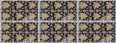 Gri renklerde altın tekrarlayan elementlerle soyut arkaplan. Kusursuz oryantal klasik altın desen.