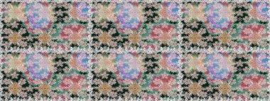 Çiçekli, suluboya desenli kusursuz çiçek deseni. Düz Çiçek Elementleri Tasarım Raster illüstrasyonu. Tarafsız renkler üzerine çiçekler. Renkli Bahar Teması Arkaplansız Desen.