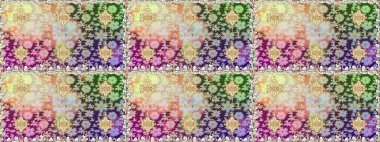 Kusursuz klasik raster nötr, bej ve altın desenli. Geleneksel oryantasyon süsü. Klasik vintage arkaplan.