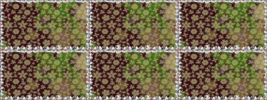 Küçük çiçekteki sevimli çiçek deseni. Raster illüstrasyonu. Güzel kumaş deseni. Güzel karalama çiçekleri olan kusursuz çiçek deseni..