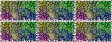 Renkli Yaz Temalı Kusursuz Arkaplan. Sevimli çiçek raster deseni. Düz Çiçek Elementleri Tasarımı. Modaya uygun kumaş deseni.