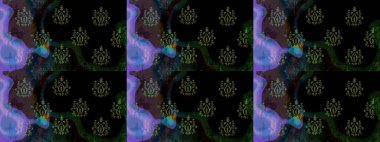 Çiçekli zambakların eskiz geçmişi. Çiçek tasarımı için inanılmaz bir kolaj cenneti tarzı. Parlak çiçekli kolaj çiçekleri siyahtır..