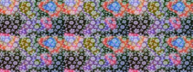 Renkli Bahar Teması eskiz kalıbı. Tarafsız renklerde çiçekler. Düz Çiçek Elementleri Tasarımı. Raster illüstrasyonunda çiçek deseni çizimi.