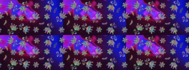 Yumuşak, yaz çiçekli arka plan. Çiçekli karalama şeklinde Raster çiçek deseni. Kahverengi renkte çiçekler.