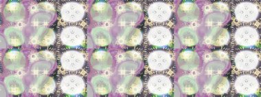 Tasarım için Damask çizim kalıbı. Bej, gri ve nötr renklerde altın elementlerle Raster çizim deseni.