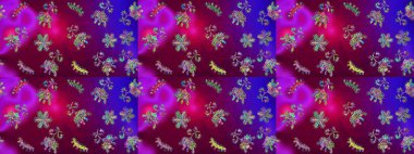 Raster resim. Kar tanesi doodle çizilmiş grafik. Noel kış tasarım için renkli kar taneleri.