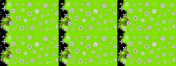 Eskiz stili yeşil renkler. El yapımı çiçek ve bitki koleksiyonu. Şirin karalamalı çiçek desenli çizim. Raster illüstrasyonu. Raster illüstrasyonu.