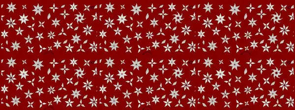 Kırmızı renkte çiçekler. Raster illüstrasyonu. El çizimi çiçekli soyut çizim deseni.