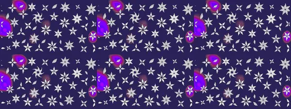 Vadinin yeşil renkli çiçekleri. Çiçeksel çizim kalıbının çizimi.