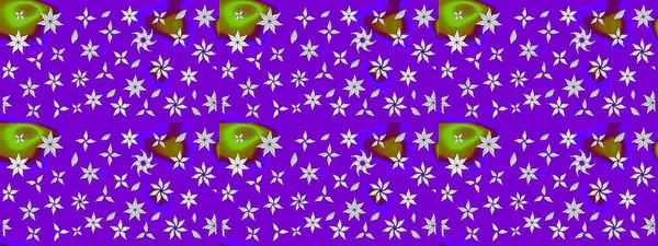 Vadinin yeşil renkli çiçekleri. Çiçeksel çizim kalıbının çizimi.