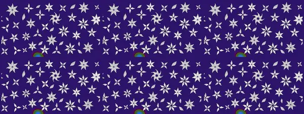 Vadinin yeşil renkli çiçekleri. Çiçeksel çizim kalıbının çizimi.