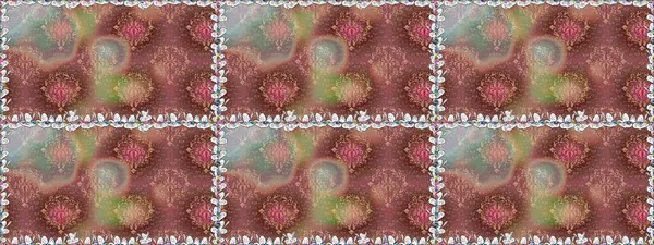 Çiçekli karalama şeklinde Raster çiçek deseni. Kahverengi renkli çiçekler. Yumuşak, bahar çiçekli arka plan.