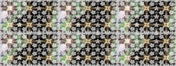 Yapraklı çiçekler ve kır renkli papatya çiçekleri. Raster - stok. Kusursuz arkaplan deseni.