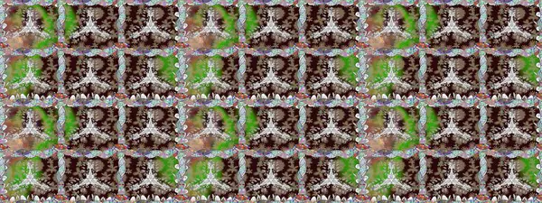 Raster illüstrasyonu. Kusursuz çiçek deseni. Raster illüstrasyonu. Kahverengi renkli çiçekler. Asya tekstil tarzında.