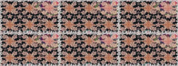 Kızılderili desenli desenli desenli şal deseni. Tekstil, tebrik kartı, boyama kitabı, telefon kılıfı baskısı için kullanılabilir. Raster Henna dövme stili. Etnik Mandala süsü.