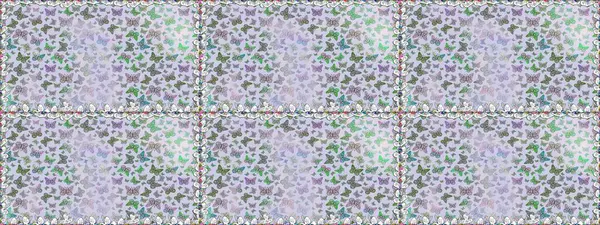 Çizim, karalama, karalama. Raster. Sonsuz. Moda Kumaşı Tasarımı. Kelebekli kusursuz soyut çiçek arkaplanı.