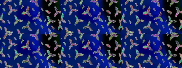 Raster illüstrasyonu. Mavi, siyah ve yeşil kar taneleri. Kar tanelerinin soyut arkaplanlı Noel arkaplanı. Noel için tatil tasarımı, yeni yıl moda baskıları. Güzel tasarım..