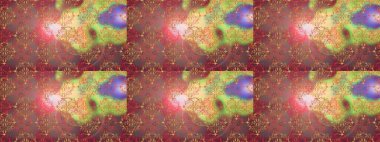 Kumaş, tekstil, duvar kağıdı baskısı için. Tomurcukları papatya çiçekleri olan sevimli bir çiçek deseni. Miles Fleur, süslü püslü bir süs. Kusursuz bir geçmişi var. Eski usul. Raster illüstrasyonu.