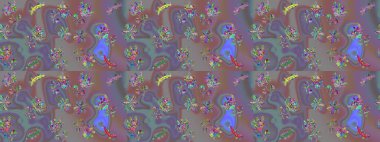 Renkli Bahar Teması eskiz kalıbı. Düz Çiçek Elementleri Tasarımı. Raster illüstrasyonu. Tarafsız, gri ve kahverengi renklerde zarif çiçek buketi suluboya.