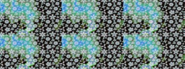 Renkli Bahar Teması eskiz kalıbı. Güzel kumaş deseni. Raster illüstrasyonundaki çiçek desenli çizim. Düz Çiçek Elementleri Tasarımı.