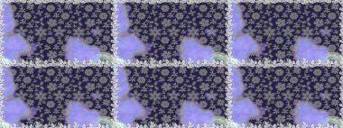 Raster illüstrasyonunda kusursuz çiçek deseni. Süslü kumaş deseni. Düz Çiçek Elementleri Tasarımı. Renkli Bahar Teması Kusursuz Arkaplan.