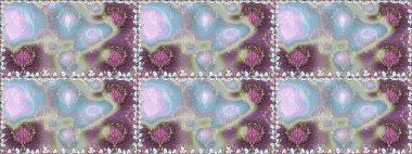 Çiçeklerle kusursuz desen. El çizimi. Tarafsız renklerde çiçekler. Suluboya çizimi.