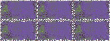 Raster illüstrasyonu. Rastgele menekşe ve nötr kelebekler şirin desenler. Davetiye, kart ve parmak izi için basit kadınsı bir model. Kelebek menekşe ve nötr arka planda. Kusursuz..