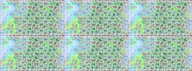 Elle çizilmiş kelebeklerle. Dekoratif Raster çizimi. Mavi ve nötr renklerin soyut arkaplanı. Renkli romantik kelebekler kusursuz desenli arka plan.