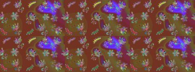 Tekstil için Lacy Fashion Print. Stilize Çiçekler. Mandalas 'ın dekoratif dokusu. Lace Snowflakes 'in etnik kökü. Kumaş veya Duvar Kağıdı Tasarımı. Folk Style. Raster illüstrasyonu.