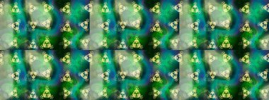 Yeşil, mavi ve nötr renkler üzerine tasarım. Çiçek Elementleri 'nin soyut geçmişi. Raster kış deseni. Raster illüstrasyonu.