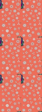 Kızılderili desenli desenli desenli şal deseni. Etnik Mandala süsü. Raster Henna dövme stili. Tekstil, tebrik kartı, boyama kitabı, telefon kılıfı baskısı için kullanılabilir.