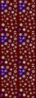 Raster deseni. Botanik çizim kalıbı. Suluboya etkisi. Organik elementler.